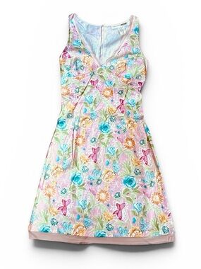 Necessary Objects Y2K Vintage Women’s Sz XS Pink Floral Mini Dress Sleeveless